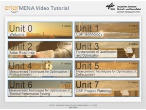 DLR's enerMENA launches online video tutorials about Concentrated Solar Power fundamentals DLR's enerMENA launches online video tutorials about Concentrated Solar Power fundamentals