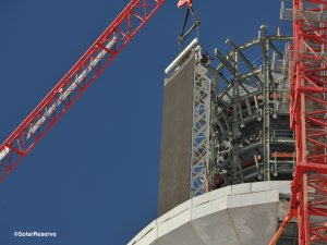 Assembling of a panel for the receiver at Crescent Dunes CSP plant Assembling of a panel for the receiver at Crescent Dunes CSP plant
